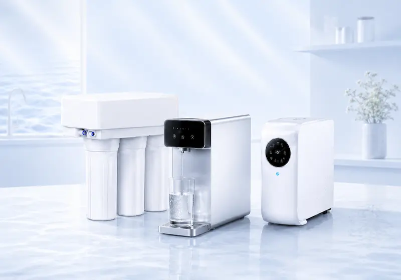 Residential under-sink RO and countertop water purifiers